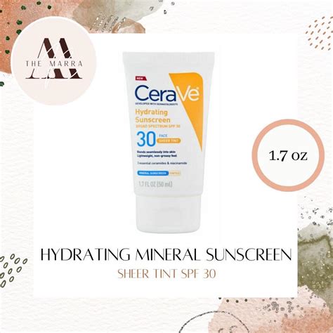 Cerave Hydrating Mineral Sunscreen Sheer Tint Spf Beauty Personal