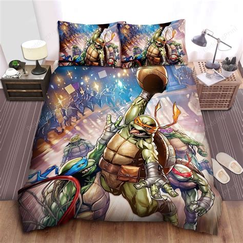 Teenage Mutant Ninja Turtles Playing Basketball Bed Sheets Duvet Cover