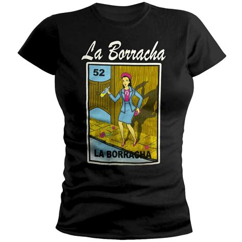 womens la borracha loteria mexican bingo game fitted t shirt etsy