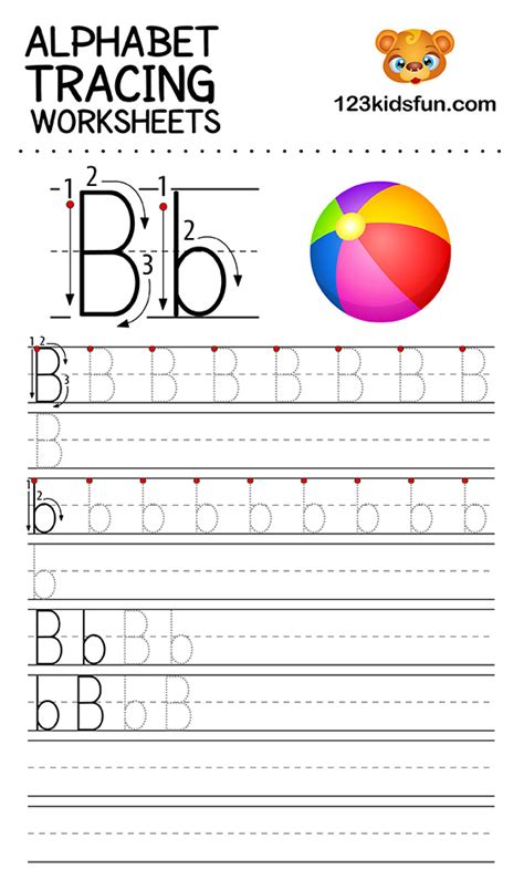 Abc kids is a free phonics and alphabet teaching app that makes learning fun for children, from toddlers all the way to preschoolers and kindergartners. Alphabet Tracing Worksheets A-Z free Printable for Kids. | 123 Kids Fun ...