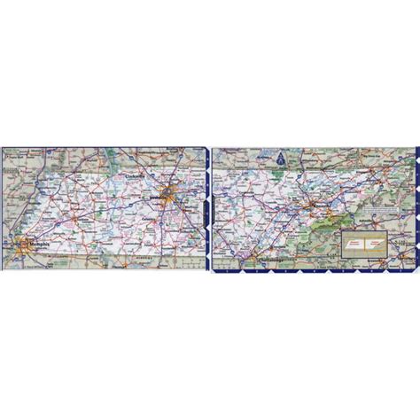 Laminated Map Large Detailed Roads And Highways Map Of Tennessee