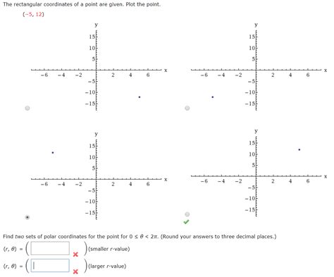 Solved The Rectangular Coordinates Of A Point Are Given