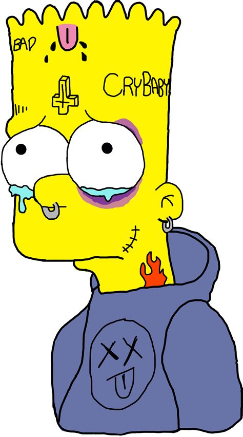 Dibujos Sad Faciles Bart Images