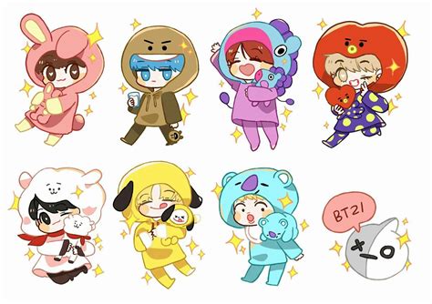 Bt Bts Chibi Bts Drawings Bts Fanart Images And Photos Finder