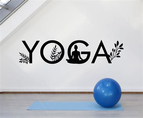 Vinyl Wall Decal Yoga Fitness Zen Sport Pose Girl Mediation Stickers M