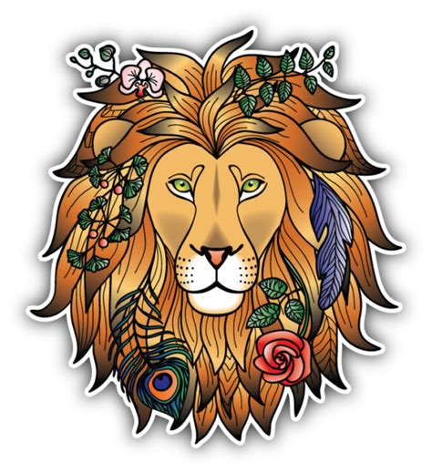Lion Head Car Bumper Sticker Decal Sizes Ebay