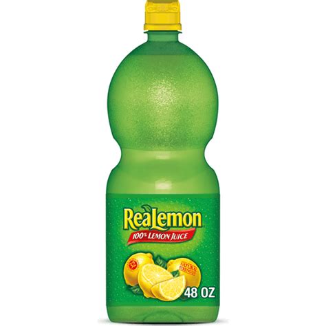 ReaLemon 100 Lemon Juice 48 Fl Oz Bottle Lemon Juice Lemonade