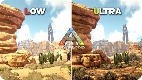 Pc Graphics Comparison Ark Survival Evolved Final Low Vs Ultra