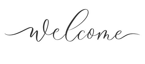 Welcome Calligraphic Inscription With Smooth Lines 5083680 Vector