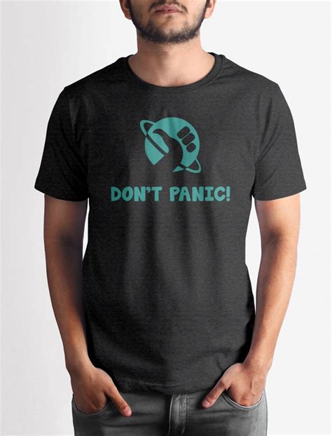 Dont Panic Mens Graphic Printed T Shirt Bombay Trooper