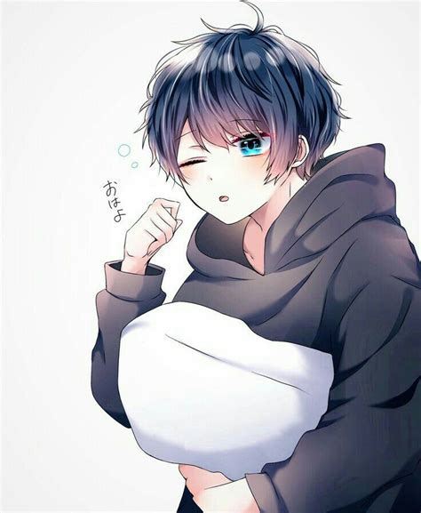 Soraru Black Haired Anime Boy Handsome Anime Blue Hair Anime Boy