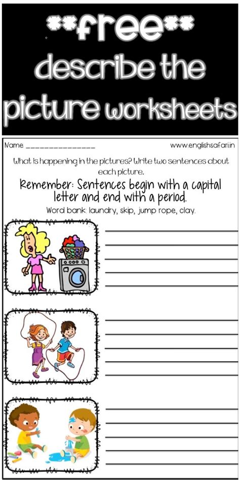 Describing The Picture Worksheet