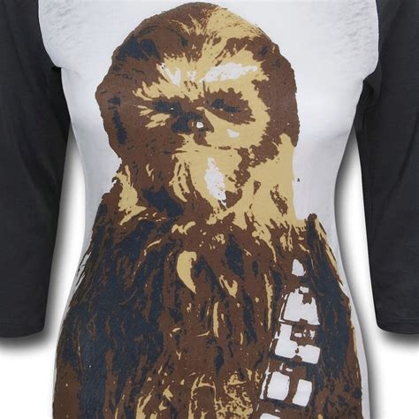 Star Wars Chewbacca Stance Womens Baseball T Shirt