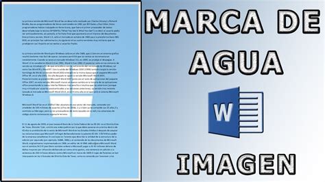 Como Insertar Marca De Agua De Imagen En Office Word 2016 Youtube