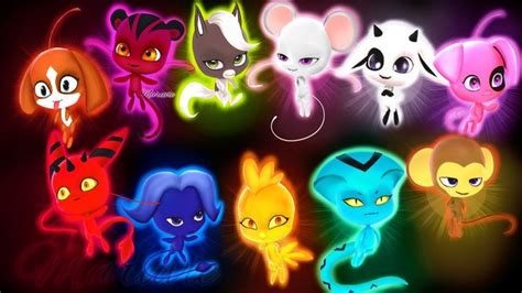 Cartoon Cats And Kittens With Glowing Colors In The Night Sky All Looking Different From One