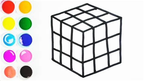 Cómo Dibujar Y Colorear Un Cubo Mágico Arte Y Color Para Niños