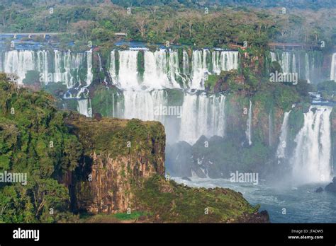 view of the iguazu falls from the brazilian side unesco world heritage site foz do iguacu