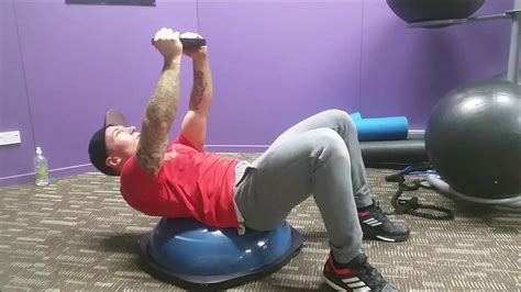 Bosu Ball Crunch With Weight Plate Youtube