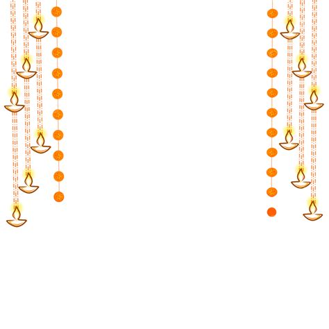Diwali Decoration With Marigold Garlands Toran And Hanging Diyas