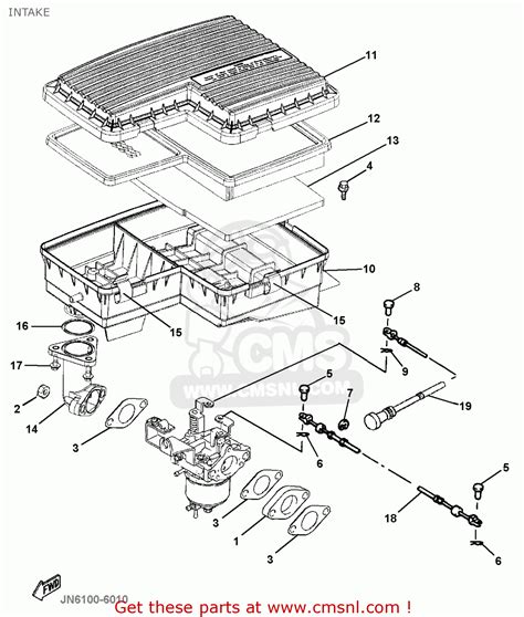 Yamaha e60h service manual en.pdf. Yamaha G16-ap/ar 1996/1997 Intake - schematic partsfiche