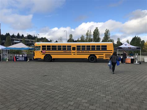 Electric School Bus At The Tacoma Ndew Scrolller