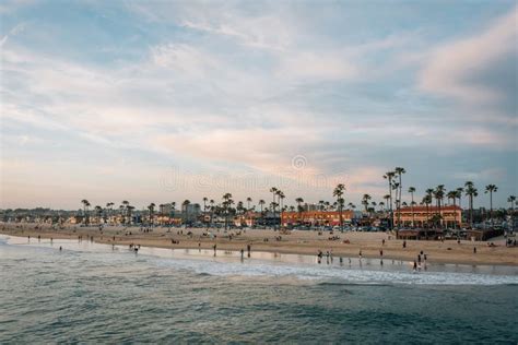 View Of The Beach At Sunset In Newport Beach Orange County