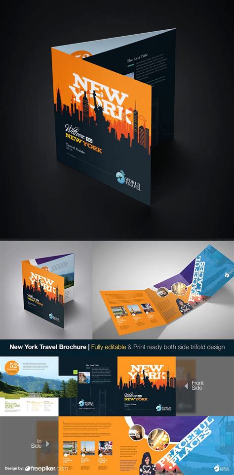 Freepiker New York Travel Trifold Brochure