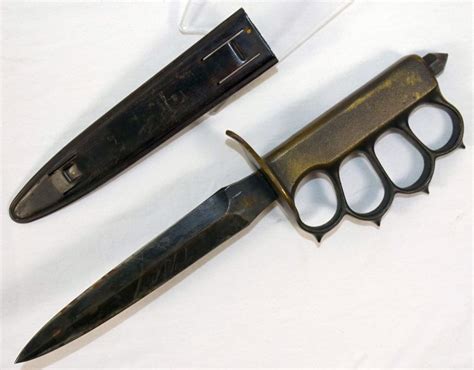 1918 Mark I Trench Knife And Scabbard By Landers Frary And Clark