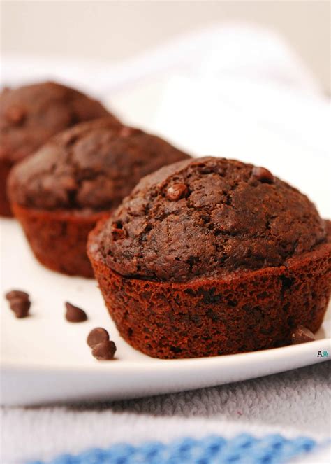 Healthier Gluten Free Vegan Double Chocolate Muffins Top 8 Free Too