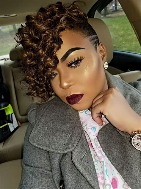 The fact that they have gorgeous, naturally curly hair makes styling a shaved haircut even more fun, especially considering they have options like faux locs, twisted braids, and mohawks. Go follow @blackgirlsvault for more celebration of Black ...