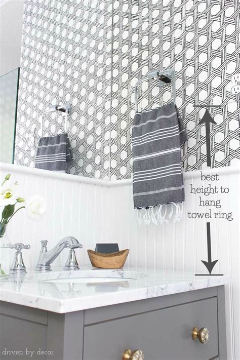 Great Tip For How High To Hang A Towel Ring In Your Bathroom Check Out