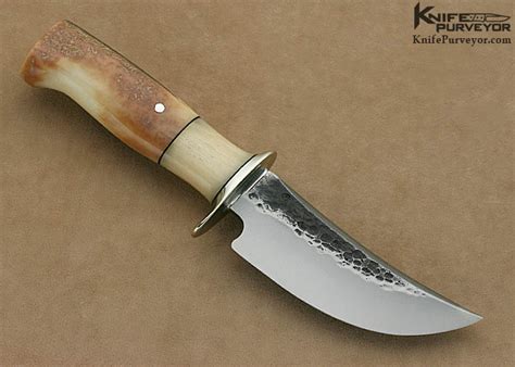 Jim Treeman Behring Custom Knife Hand Forged Hunter With Fossilized