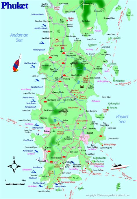 Travel Map Of Phuket Thailand