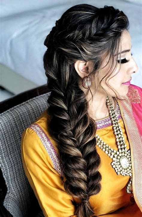 Beautiful Braided Hairstyles For Sangeet Mehendi Engagement Ceremony Stylettos Bride