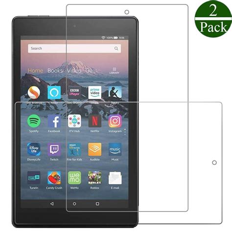 2 Pack All New Fire Hd 10 2017 Screen Protector Allytech Crystal Clear Bubble Free Anti