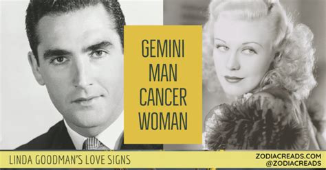The compatibility of cancer man and gemini woman is almost like a support system for one another. Gemini Man and Cancer Woman Love Compatibility - Linda Goodman