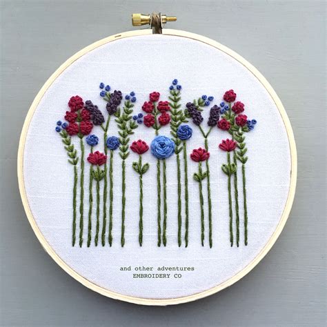 Wildflowers Embroidery Hoop Art And Other Adventures Embroidery Co