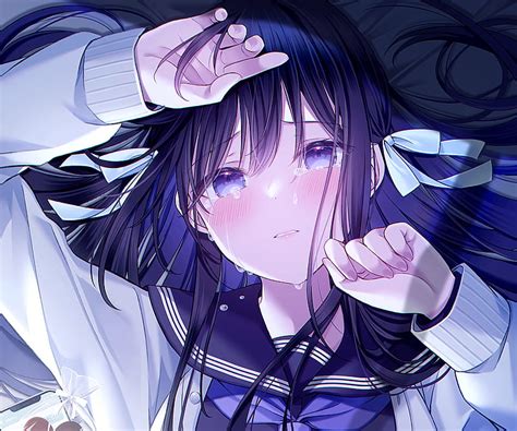 Anime Girl Crying Hd Wallpaper Peakpx Sexiz Pix