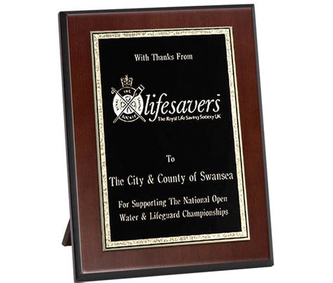 Wooden Plaque With Brass Plate Award 23cm 9