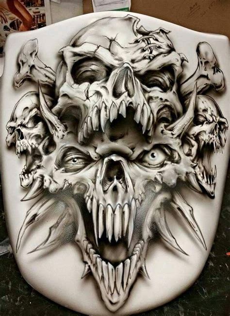 Pin By Crystal Craig On Skulls Evil Skull Tattoo Skulls Drawing