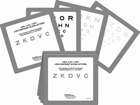 Sloan Letter Flip Book Contrast Sensitivity Tests Precision Vision