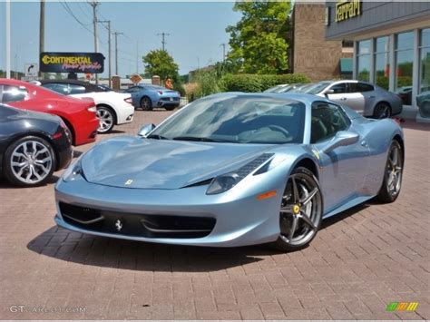 2012 Azzuro California Blue Silver Metallic Ferrari 458 Italia