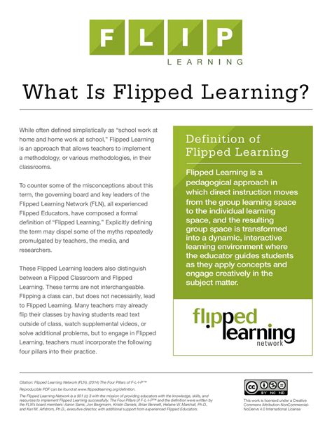 Flipped Learning Network The Four Pillars Of F L I P Weahasonw