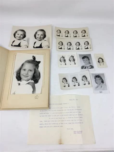 1950s Grade School Photos Portraits Young Girls Photograph Strips Lot