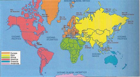 Del Mundo Mapa Mapas Continentales Y Regionales Continentes Mapa