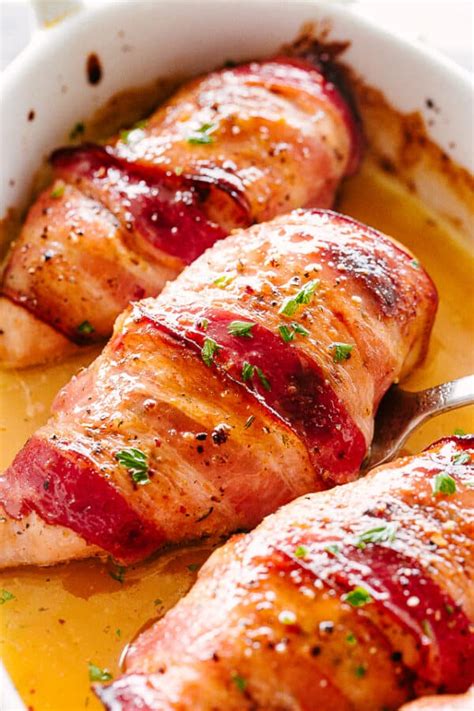 Maple Glazed Bacon Wrapped Chicken Breasts Diethood