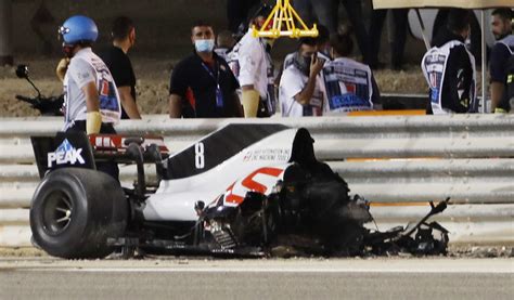 Romain Grosjean Accident Grosjean Bahrain Gp F1 Crash Deep