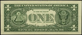 One Dollar Bill (Back)