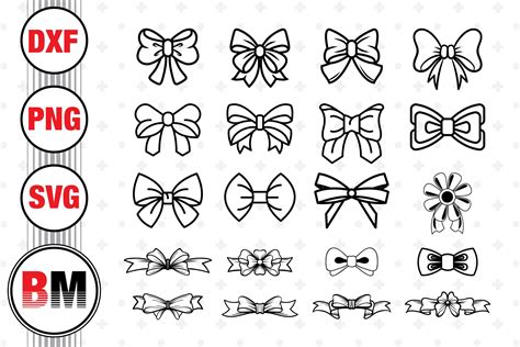 Bow Outline Svg Png Dxf Files By Bmdesign Thehungryjpeg Hot Sex Picture
