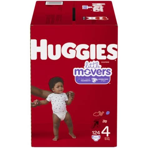 Huggies Little Movers Baby Diapers Size 4 22 37 Lbs 124 Count